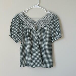 Madewell checked blouse